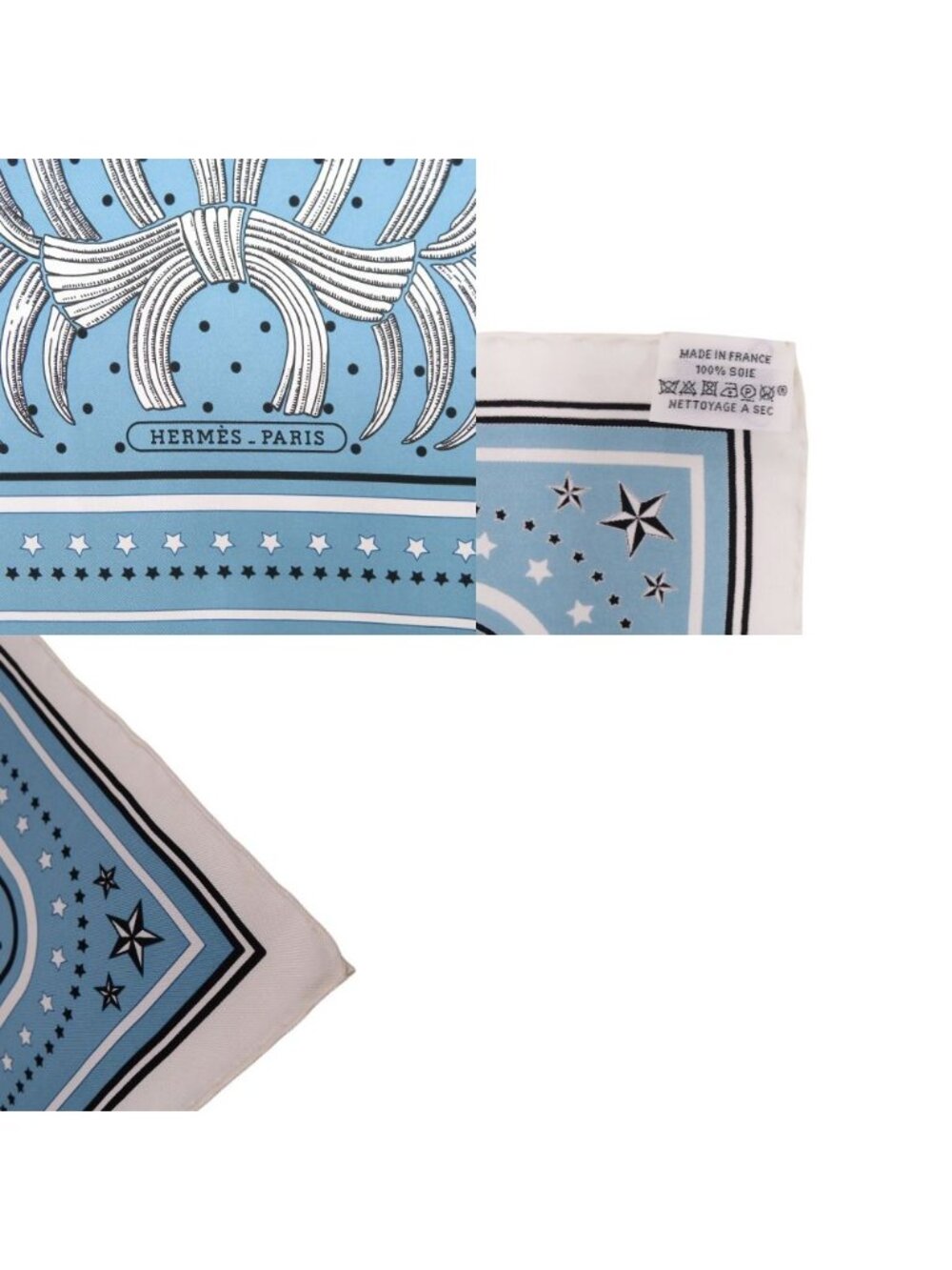 Hermes Carre 55 Tiger Royal King's Scarf Silk Light Blue - Picture 3 of 3